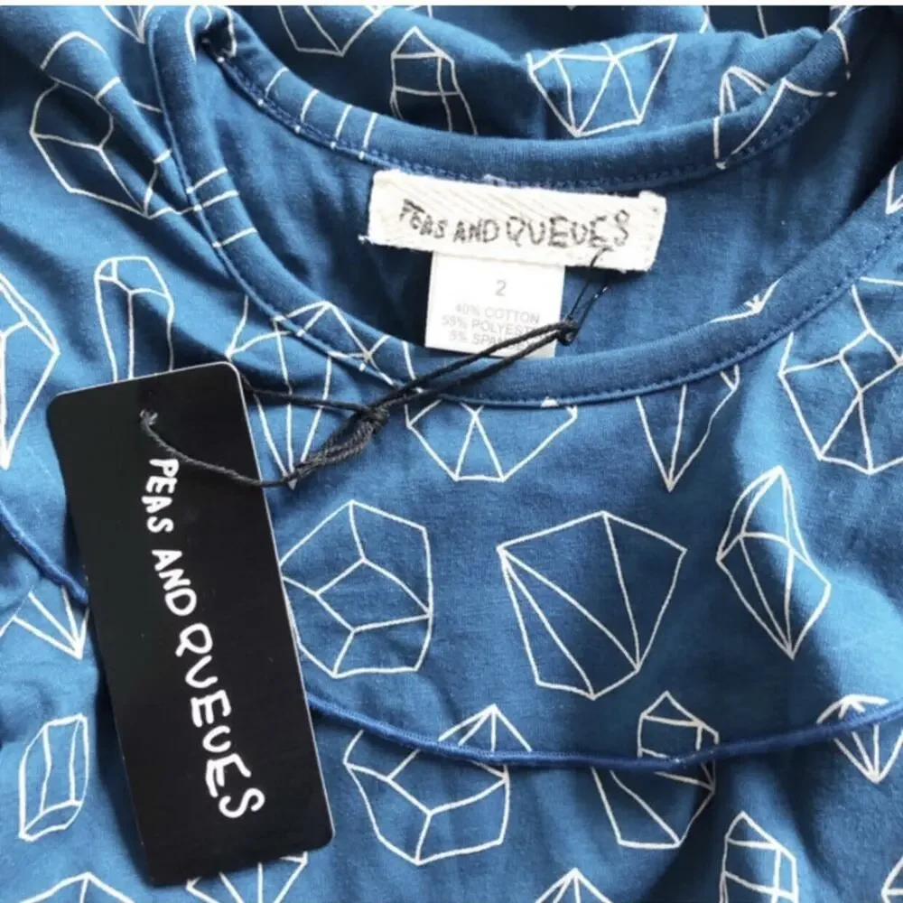 NWT Peas And Queues Geometric Crystal Dress Size 2